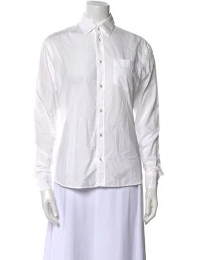 Pre-owned Tomas Maier Long Sleeve Button-up Top In Neutral