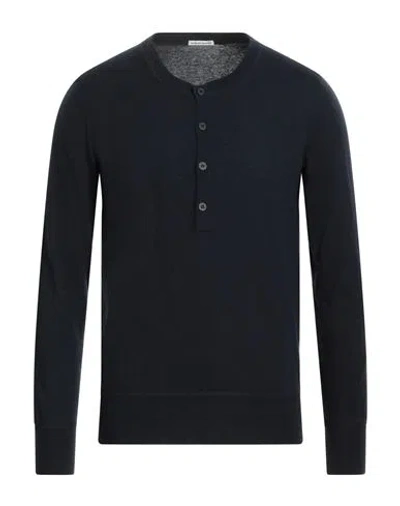 Tomas Maier Man Sweater Midnight Blue Size Xl Cashmere In Black