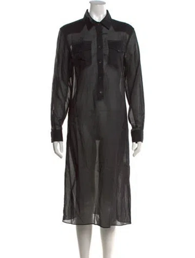Pre-owned Tomas Maier Midi Length Dress In Black
