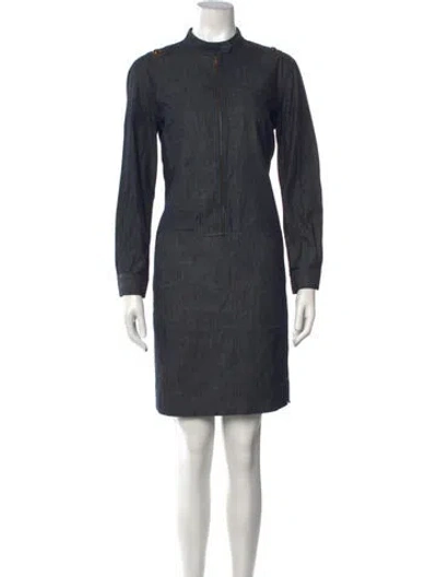 Pre-owned Tomas Maier Mini Dress In Blue