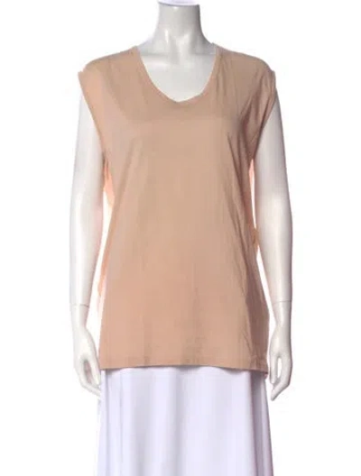 Pre-owned Tomas Maier Scoop Neck Sleeveless T-shirt In Neutral