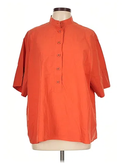 Pre-owned Tomas Maier Short Sleeve Blouse In Orange