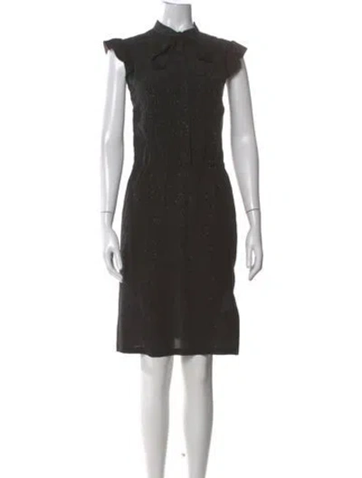 Pre-owned Tomas Maier Silk Knee-length Dress In Gray