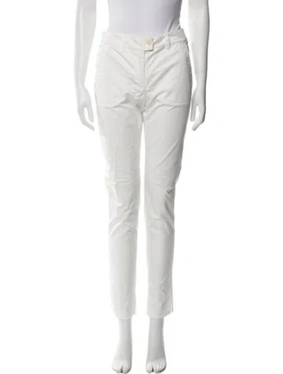 Pre-owned Tomas Maier Skinny Leg Pants In White