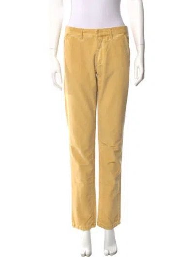 Pre-owned Tomas Maier Straight Leg Pants In Yellow