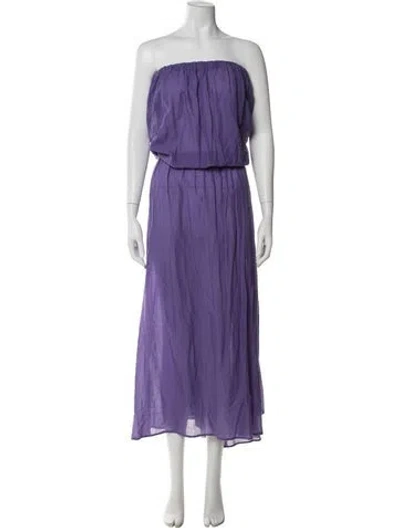 Pre-owned Tomas Maier Strapless Long Dress In Purple