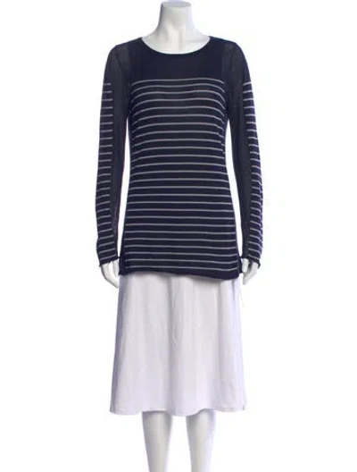 Pre-owned Tomas Maier Striped Crew Neck Sweater In Blue