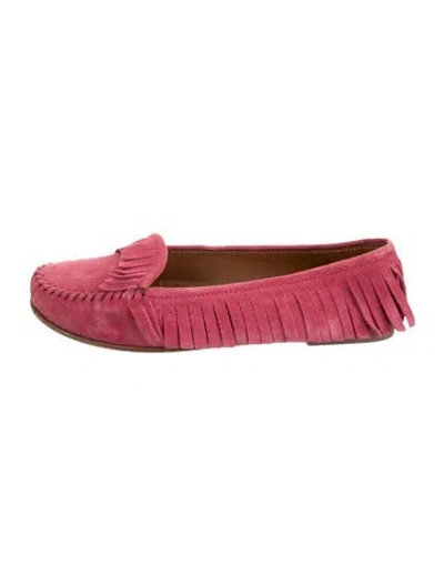 Pre-owned Tomas Maier Suede Moccasins In Pink