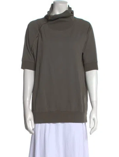 Pre-owned Tomas Maier Turtleneck Short Sleeve Sweatshirt In Gray