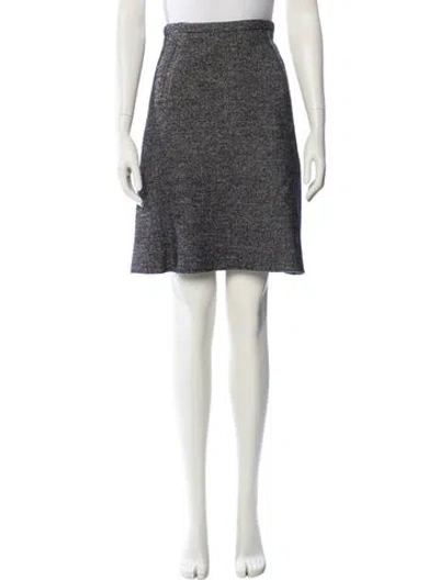 Pre-owned Tomas Maier Tweed Pattern Knee-length Skirt In Gray