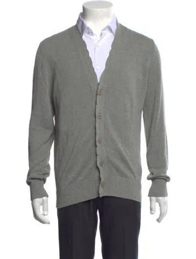 Pre-owned Tomas Maier V-neck Long Sleeve Cardigan In Grey
