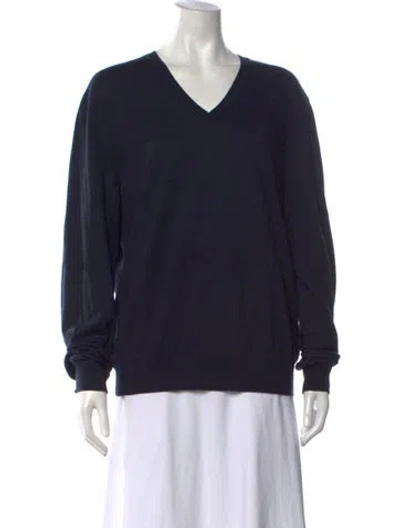Pre-owned Tomas Maier V-neck Sweater In Blue