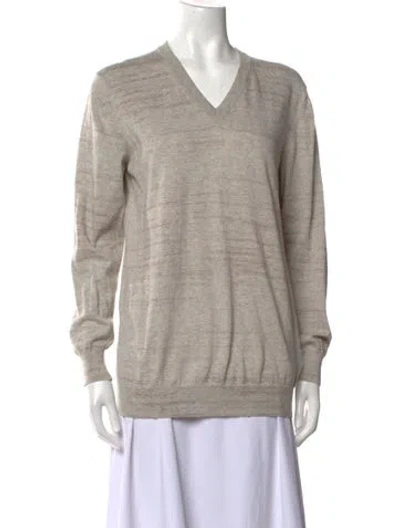 Pre-owned Tomas Maier V-neck Sweater In Neutral