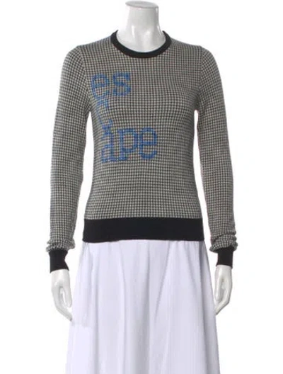 Pre-owned Tomas Maier Wool Houndstooth Print Sweater In Multi