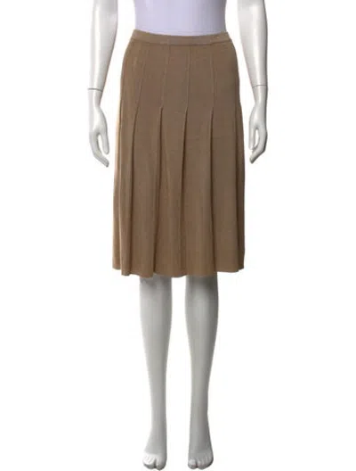 Pre-owned Tomas Maier Wool Midi Length Skirt In Neutrals
