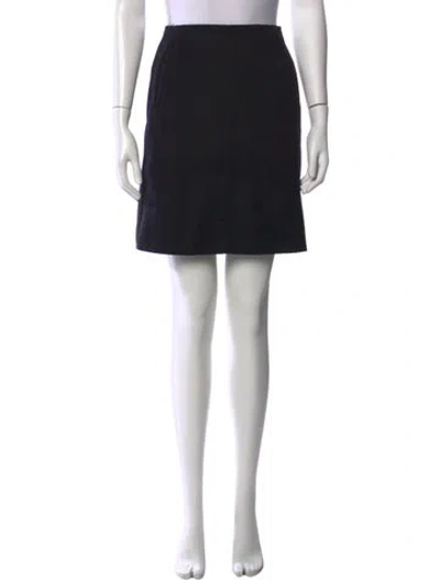 Pre-owned Tomas Maier Wool Mini Skirt In Black
