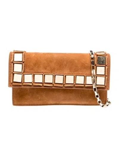 Pre-owned Tomasini Paris Suede Clutch In Brown