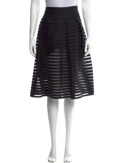 Pre-owned Tomasz Starzewski Wool Knee-length Skirt In Black