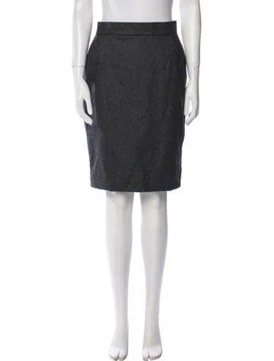 Pre-owned Tomasz Starzewski Wool Knee-length Skirt In Gray