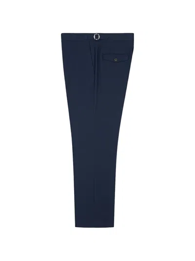 Tombolini Buckle-detail Pleated Trousers In Blue