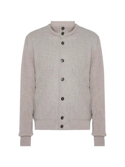 Tombolini Button-down Jacket In Gray