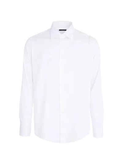 Tombolini Button-down Long-sleeve Shirt In White