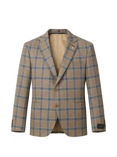 Tombolini Check-pattern Blazer In Brown