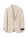 Tombolini Check-pattern Notched-lapels Blazer In Neutral