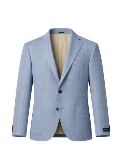 Tombolini Check-pattern Single-breasted Blazer In Blue