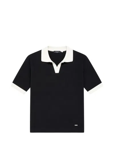 Tombolini Contrast-trim Short-sleeve T-shirt In Black