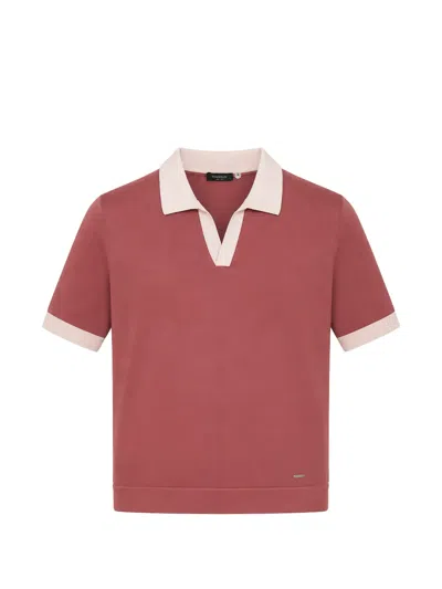 Tombolini Contrast-trim T-shirt In Pink