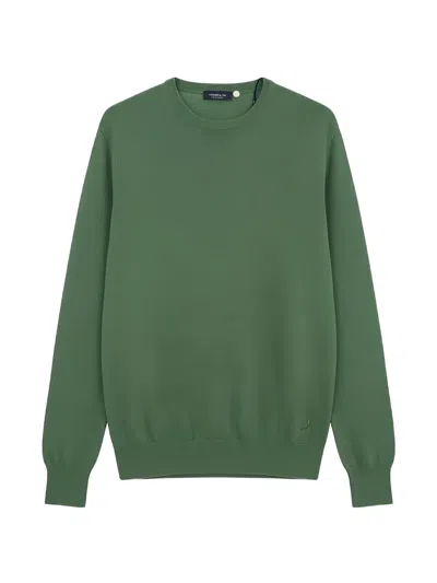 Tombolini Crew-neck Long-sleeve Sweater In Green