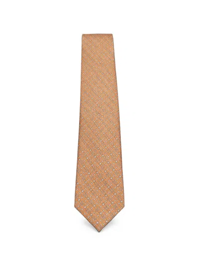 Tombolini Geometric-pattern Tie In Neutral