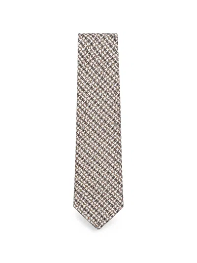 Tombolini Geometric-print Tie In Orange