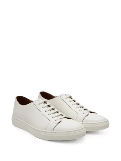 Tombolini Grainy Leather Sneakers In White