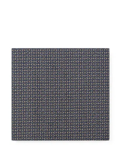 Tombolini Horsebit-print Pocket Square In Orange