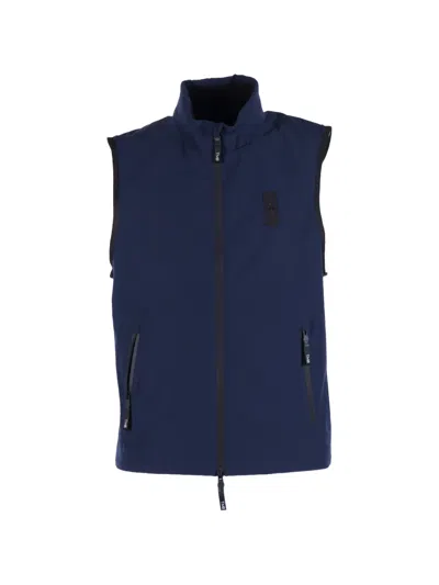 Tombolini Logo-patch Gilet In Blue