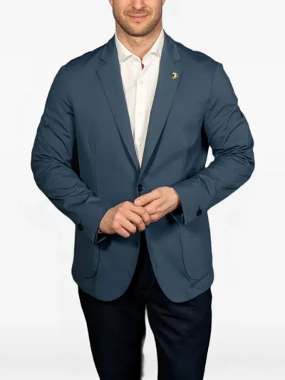 Tombolini Logo-plaque Single-breasted Blazer In Blue