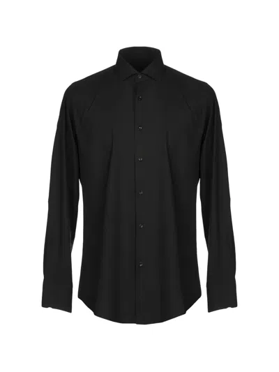 Tombolini Long-sleeve Button-down Shirt In Black
