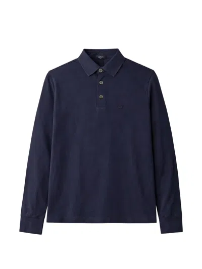 Tombolini Long-sleeve Polo Shirt In Blue