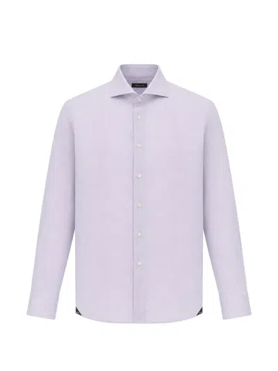 Tombolini Long-sleeve Spread-collar Shirt In Purple