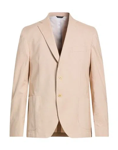 Tombolini Man Blazer Apricot Size 48 Cotton In Neutral