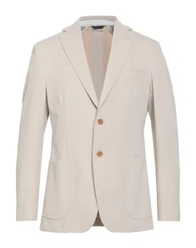 Tombolini Man Blazer Beige Size 44 Cotton, Polyamide, Elastane In Neutral