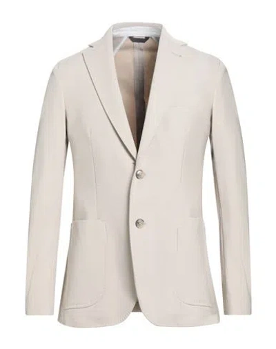 TOMBOLINI TOMBOLINI MAN BLAZER BEIGE SIZE 46 COTTON, NYLON, ELASTANE