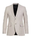 Tombolini Man Blazer Beige Size 48 Cotton, Polyester, Linen, Elastane In White