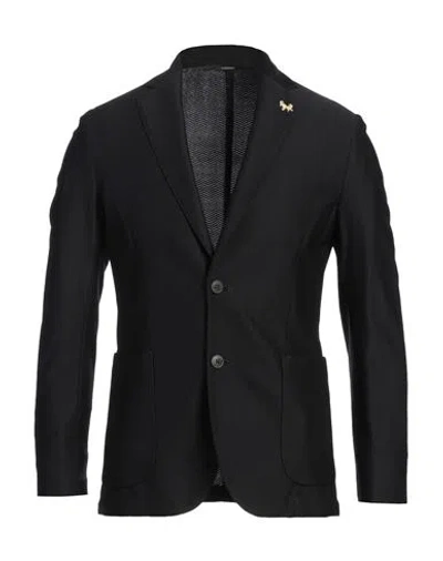 Tombolini Man Blazer Black Size 42 Polyamide, Elastane