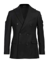 Tombolini Man Blazer Black Size 44 Virgin Wool, Elastane In Black