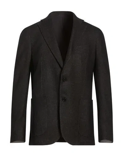Tombolini Man Blazer Black Size 48 Wool, Cotton, Cashmere, Elastane