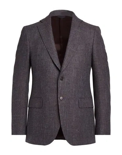 Tombolini Man Blazer Blue Size 36 Wool, Cotton, Linen, Polyamide