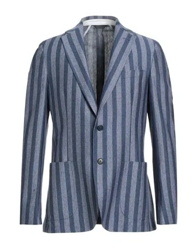 Tombolini Man Blazer Blue Size 44 Cotton